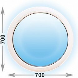 Пластиковое окно одностворчатое круглое 700х700
